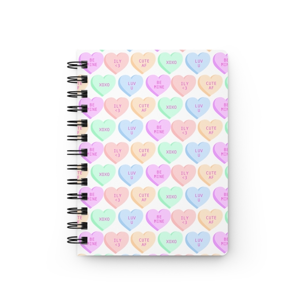 Cute Valentine spiral-bound journal